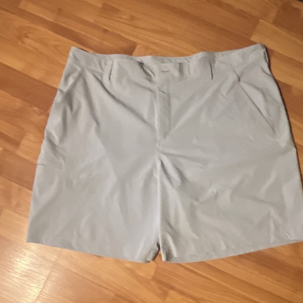 Columbia PFG Men’s Gray Cargo Fishing Shorts 40 Waist Solid Pockets Logo